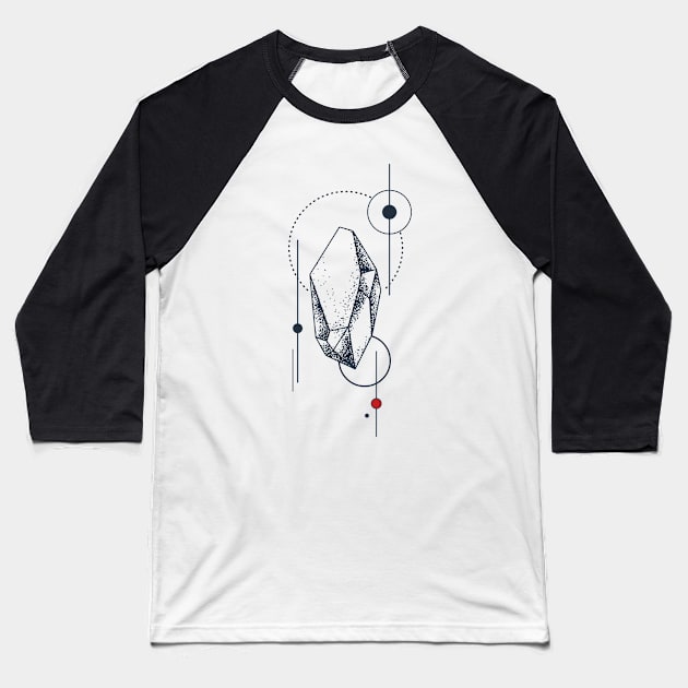 Inspirational Illustration With Crystal In Geometric Style Baseball T-Shirt by SlothAstronaut